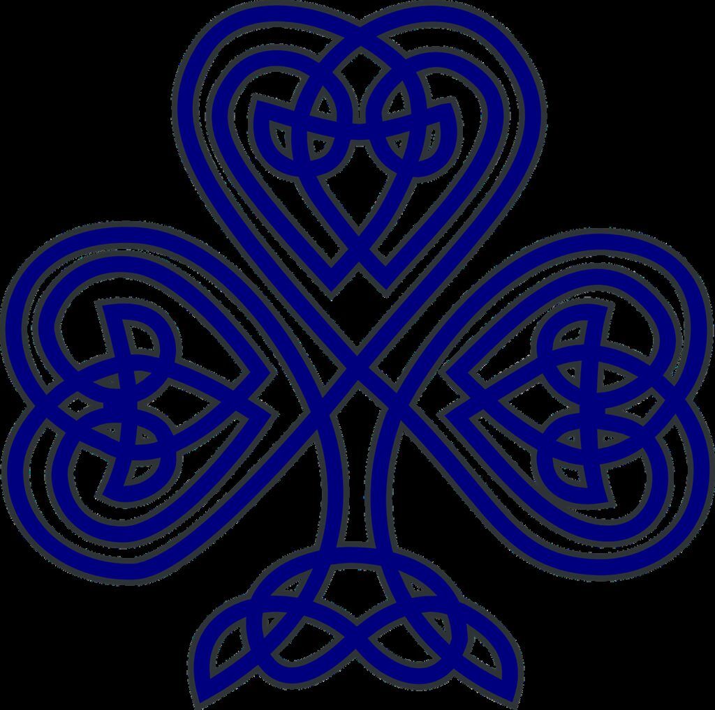 celtic, shamrock, blue